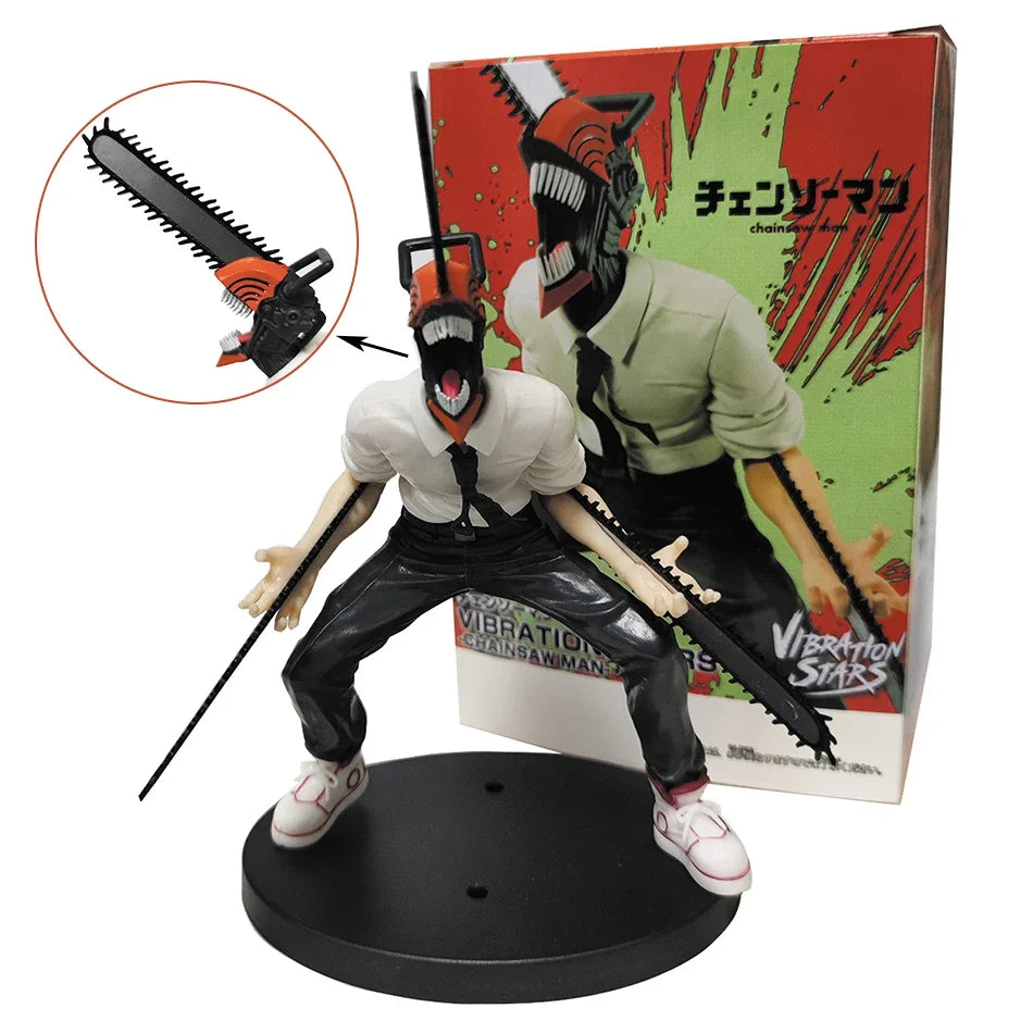 🔥 18CM Chainsaw Man Anime Figure – Denji & Power PVC Action Figures | Epic Collectible Model & Toy for Adults 💥🩸