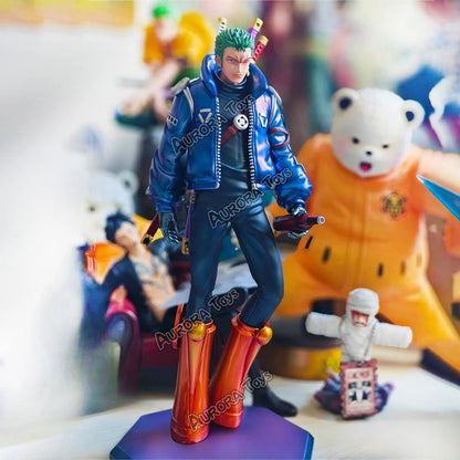 9.44in/24cm Anime One Piece Figure Egghead Zoro Figure PVC Action Figures Collection Model Toys Gifts
