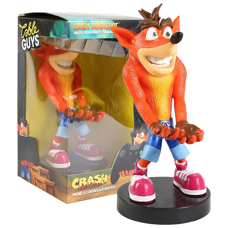 💥 Crash Bandicoot PVC Figure – Phone & Controller Holder Model | Epic Collectible Toy & Gift | Fun Gaming Accessory 🎮📱