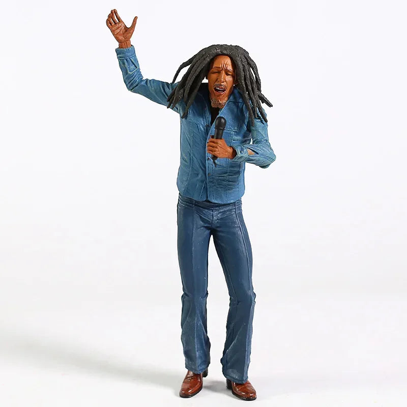 Bob Marley Music Legends Jamaica Singer & Microphone PVC Action Figure Collectible Model Toy 18cm