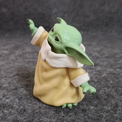 7cm Baby Yoda Grogu Cosplay PVC Figure Collection Figurine Kids Toy Model Prop