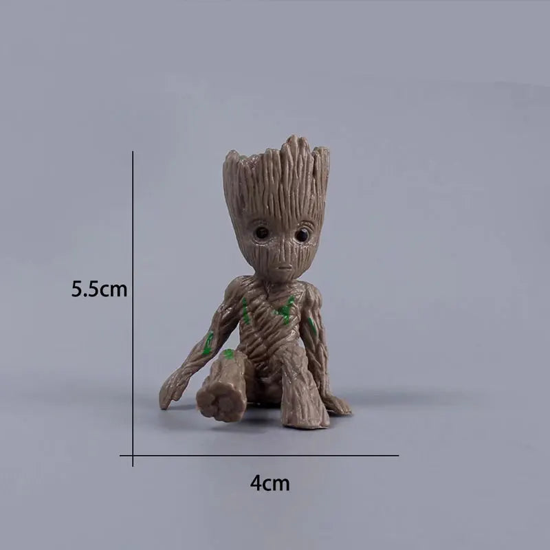 🌱 5-6CM Groot Figure – Guardians of the Galaxy Mini PVC Action Figure | Cute Sitting Groot Toy & Gift for Kids 💚🦸