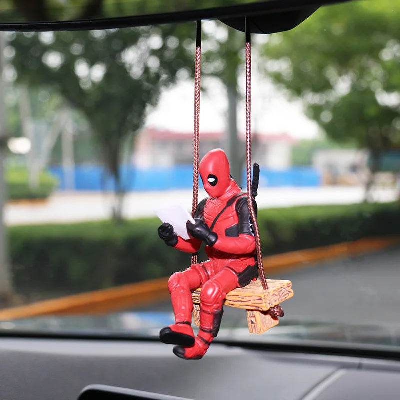 💥 Deadpool 2 Action Figure – Marvel X-Men Swing Pose PVC Collectible | Car Charm, Toy & Fun Decoration 🎮