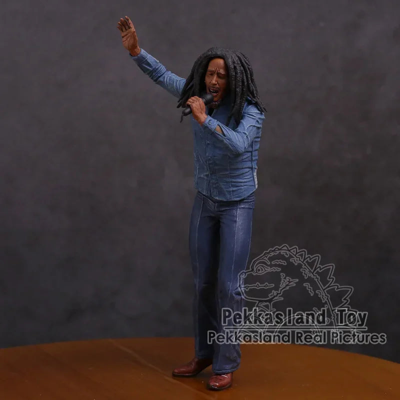 Bob Marley Music Legends Jamaica Singer & Microphone PVC Action Figure Collectible Model Toy 18cm