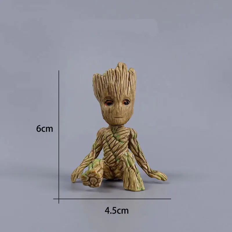 🌱 5-6CM Groot Figure – Guardians of the Galaxy Mini PVC Action Figure | Cute Sitting Groot Toy & Gift for Kids 💚🦸