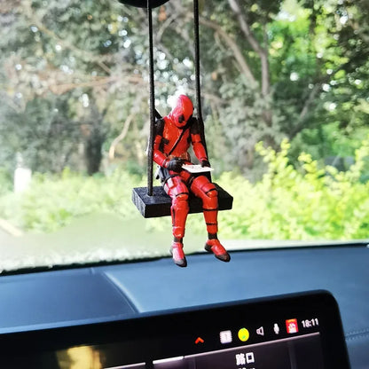 💥 Deadpool 2 Action Figure – Marvel X-Men Swing Pose PVC Collectible | Car Charm, Toy & Fun Decoration 🎮