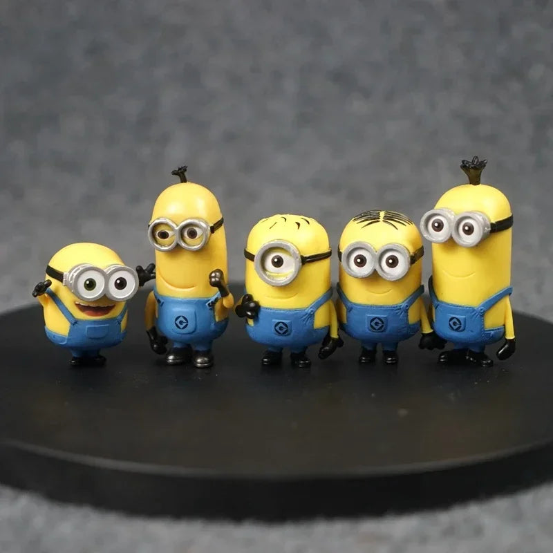 💥 Despicable Me Gru, Agnes & Minions Dave & Stuart Figures – Cute PVC Action Toys | Cartoon Desktop Ornaments & Perfect Gift for Kids 🎉🍌 "The minions are here to make mischief!"