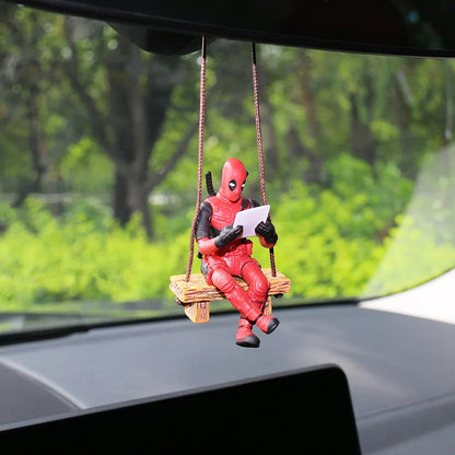 💥 Deadpool 2 Action Figure – Marvel X-Men Swing Pose PVC Collectible | Car Charm, Toy & Fun Decoration 🎮