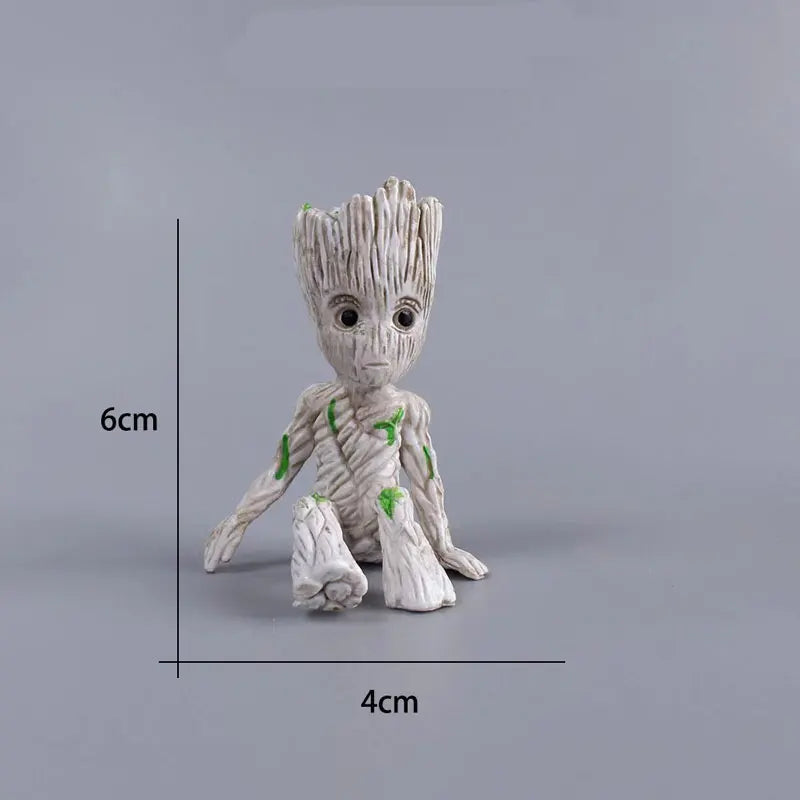 🌱 5-6CM Groot Figure – Guardians of the Galaxy Mini PVC Action Figure | Cute Sitting Groot Toy & Gift for Kids 💚🦸